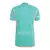 Camisa Inter Miami III 24/25 masculina na cor verde, vista de costas, com detalhes em laranja e logos de patrocinadores.
