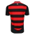 Camisa do Flamengo Home I 2025/26 na cor preta com listras vermelhas, vista traseira.