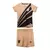 Kit infantil de futebol do Athletico Paranaense II, composto por camisa dourada com listras pretas e shorts dourados.