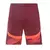 Shorts masculinos vermelhos da Puma, modelo Red Bull Leipzig II 24/25, com detalhes em laranja na parte inferior.