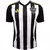 Camisa do Atlético Mineiro I - 2025/26, com listras verticais pretas e brancas, logo do clube e detalhes em dourado.