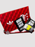 Caixa personalizada do time do Flamengo III com chaveiro exclusivo, acompanhada de cartões de agradecimento.