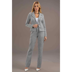 BLAZER ESTAMPADO PIED DE POULE - comprar online