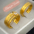 Par de Alianças Banhada Ouro 18k Capri 6mm Com Zircônia na internet