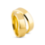 Par de Alianças Banhada Ouro 18k Chanfrada 6mm - comprar online