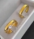 Par de Alianças Banhada Ouro 18k Chanfrada 4mm na internet