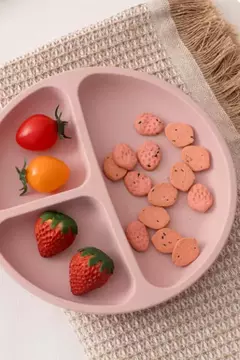 PRATINHO EM SILICONA - COM VENTOSAS - ROSA - comprar online