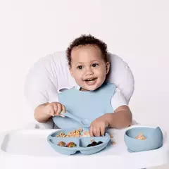 PRATINHO EM SILICONA - COM VENTOSAS - AZUL - loja online