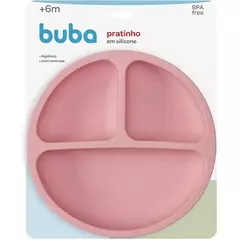 PRATINHO EM SILICONA - COM VENTOSAS - ROSA