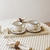 MANTEL TUSOR BEIGE Y BLANCO - comprar online