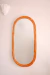 Moldura de Vime com espelho Rattan Oval - Serena Casa