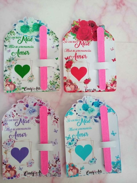 Mini lixa na card Dia das Mães -50 unidades - comprar online