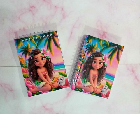 kit Caderninho/bloquinho 7x10 Moana Cute 40 Folhas Brancas - 30 unidades - comprar online