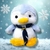 Pingüino super suave con pañuelo