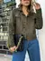 Jaqueta Jeans Verde Militar Feminina - Estilo Casual Dazac - loja online