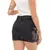Mini Saia Cargo Feminina Jeans Cinza Marmorizada com Bolsos - comprar online