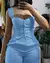 Conjunto Feminino Elegante Dazac – Regata com Botões e Calça de Alfaiataria