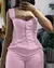 Conjunto Feminino Elegante Dazac – Regata com Botões e Calça de Alfaiataria - loja online