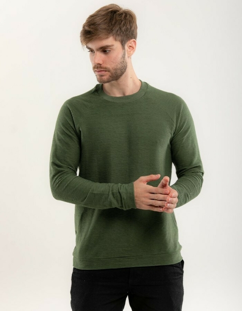Sueter Aurora Canelado Dom Royale Verde Militar.