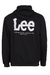 Imagem do Blusa Moletom Com Capuz Preto c/Lee Branco - Ref : 9012 L