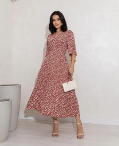 • Vestido Ester Liberty Marsala ✨