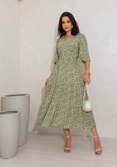 Vestido Ester Liberty Verde ✨ - The Closet