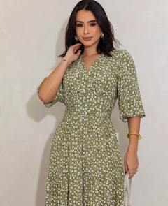 Vestido Ester Liberty Verde ✨ na internet