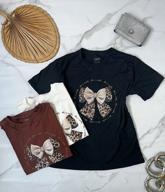 • T-shirt Laço Onça Plus Size ✨