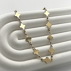 Pulseira Mini Trevo Metal Dourado