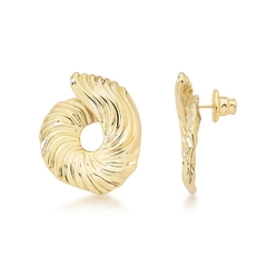 Brinco Spiral Textura Dourado na internet