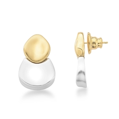 Brinco Minimal Power Duo P Dourado/Prata - My.Lily Store