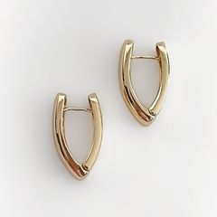 Brinco Argola Alongada Flat Dourado