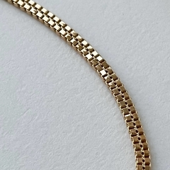 Imagem do Pulseira Corrente Malha Square Fina Dourado