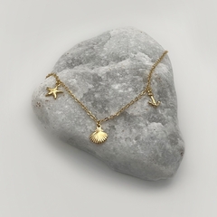 Tornozeleira Concha E Estrela Dourado - comprar online
