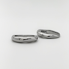 Anel Space Slim Martelado Orgânico Prata - comprar online