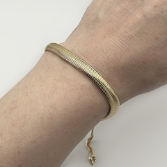 Pulseira Malha Fita Escama Bold 6Mm Dourado na internet