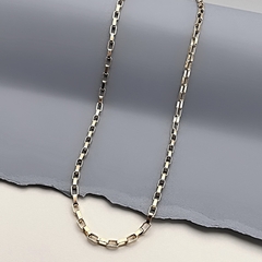 Colar Corrente Elos Retângulo Cartier Curto Dourado