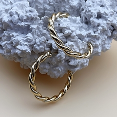Brinco Argola Entrelace Grande Dourado - comprar online