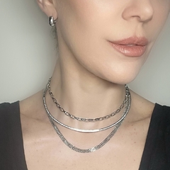 Colar Choker Glow Slim Mini Zircônia Prata na internet
