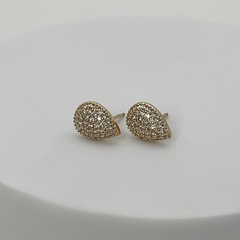 Brinco Gota Zircônia Pequeno Dourado - comprar online