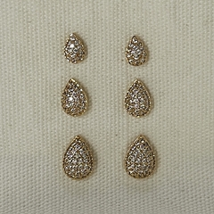 Brinco Gota Zircônia Mini Dourado - My.Lily Store