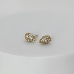 Brinco Gota Zircônia Mini Dourado - comprar online