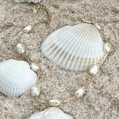Pulseira Pérola Arroz Barroca Delicate Dourado - comprar online