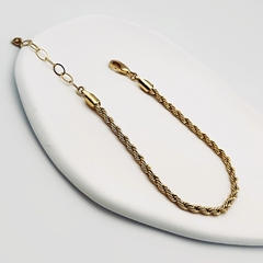 Pulseira Corrente Cordão Baiano Dourado - comprar online