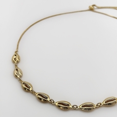 Colar Corrente Búzios Ajustável Dourado - My.Lily Store