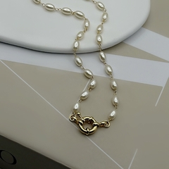 Colar Pérola Grão De Arroz Delicate Dourado - comprar online