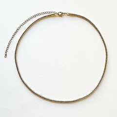 Colar Choker Tubo Escama Dourado - comprar online