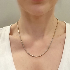 Colar Choker Tubo Escama Dourado - loja online