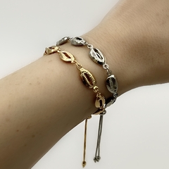 Pulseira Corrente Búzios Delicado Dourado - My.Lily Store