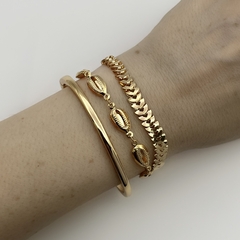 Imagem do Pulseira Corrente Búzios Delicado Dourado